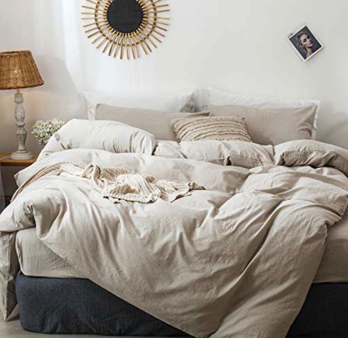 Andency Queen Comforter Set Beige Boho – 3 Piece Tufted Geometric Bedding Set with Comforter and 2 Pillow Shams, Soft Microfiber
