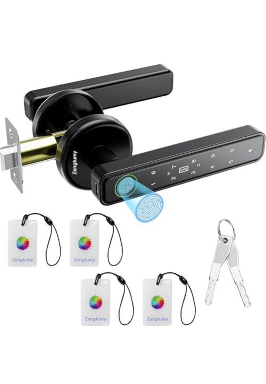 Zengtumy Fingerprint Door Lock | Keyless Smart Door Knob | Open Box