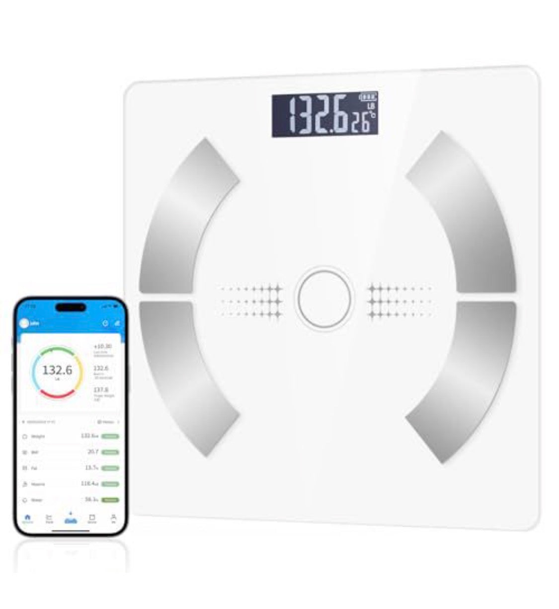 Smart Body Fat Scale with Bluetooth – 16 Measurements | Open Box