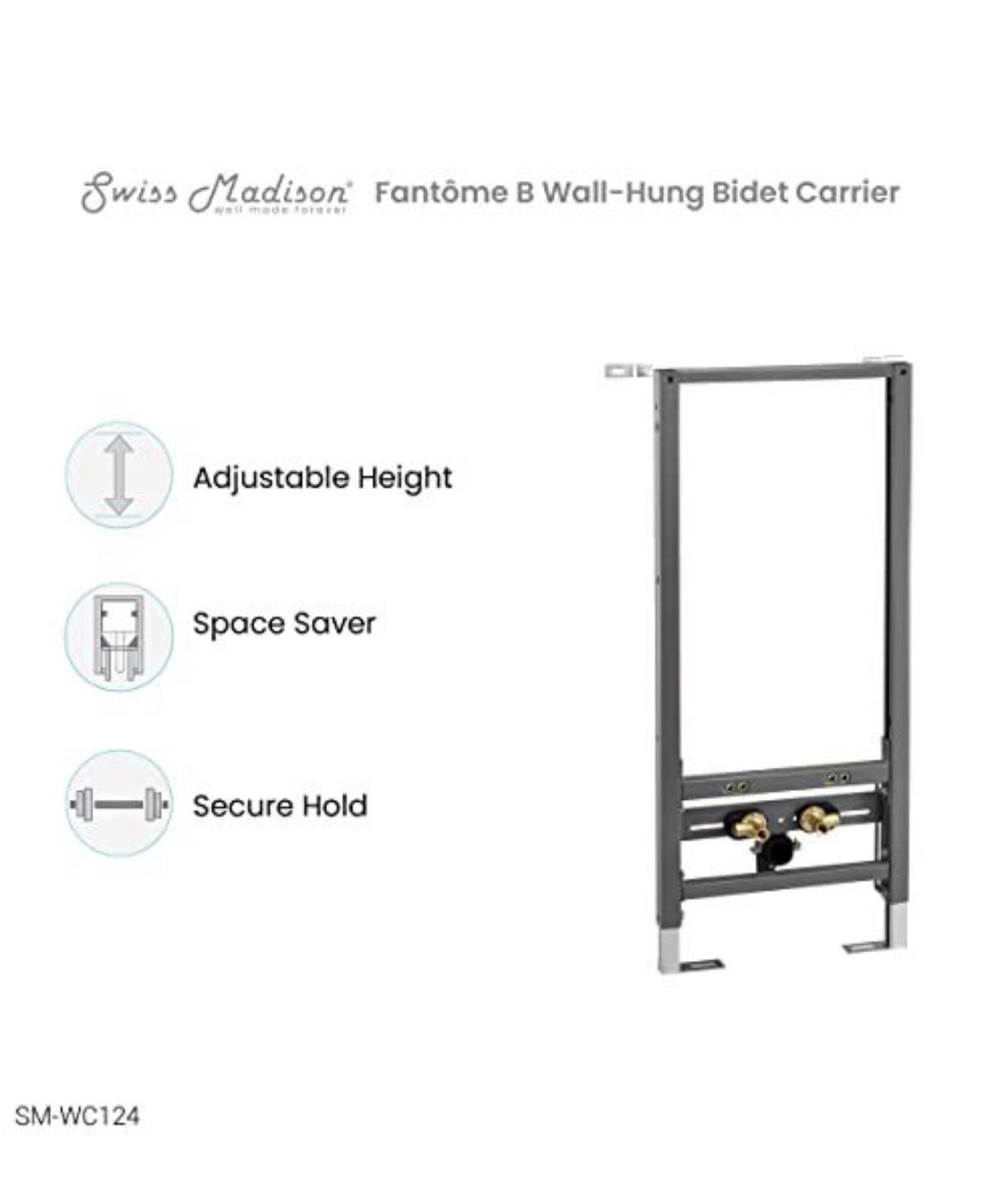 Swiss Madison SM-WC124 In Wall Bidet Carrier System