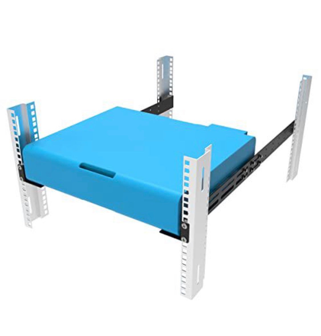 QiaoYoubang 1U Universal Rack Mount Rails - 4-Post Server Rack Shelf Rail, 16-29 Inch Adjustable Depth for APC HP IBM DELL Compaq