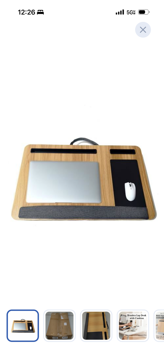 Ayedvan Wooden Lap Desk with Cushion | Premium Work-from-Home Solution