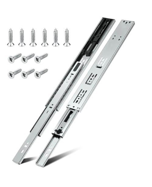 HBL 10 Pairs Soft Close Drawer Slides 22 Inch – Heavy Duty Ball Bearing Full Extension Cabinet Drawer Slides, 200 LB Capacity, Cold-Rolled Steel, Rust-Resistant