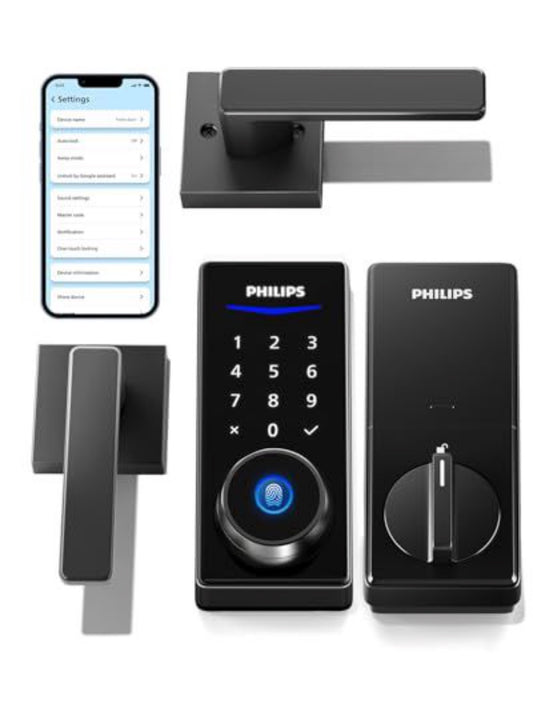 Philips Smart Lock with Handles | Keypad Deadbolt | App & Fingerprint | Open Box